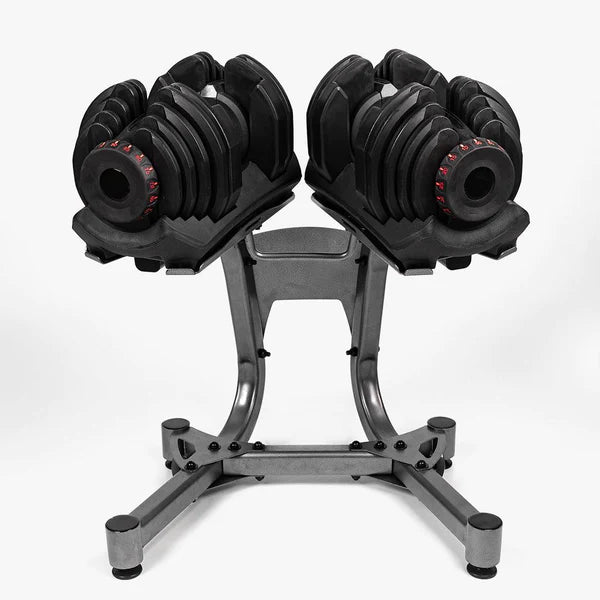 Ultimate Pro Bundle: 2 Adjustable 10-90 lbs Dumbbells + Bench + Stand