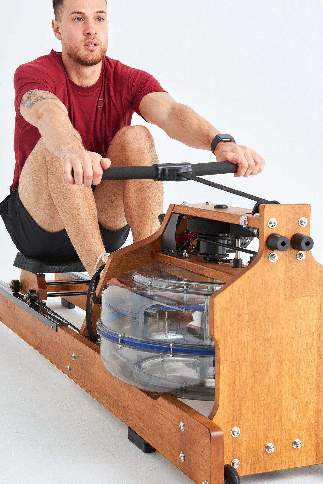 Wooden Water Rowing Machine - Montreal Fitness